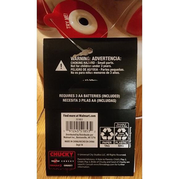 Gemmy Chucky Blow Mold 12" Halloween Decor Childs Play Universal Studios Lighted - Picture 9 of 9